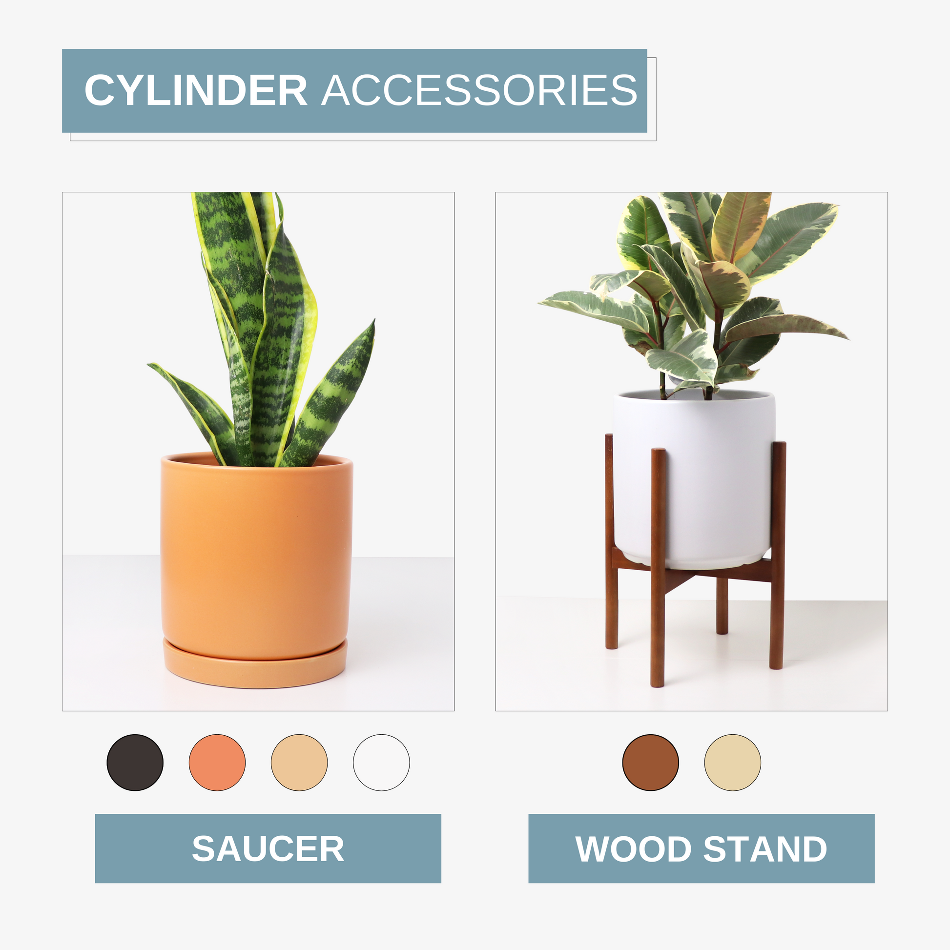 ceramic plant pot holders Ceramic Planter, Cylinder – Matte Goods